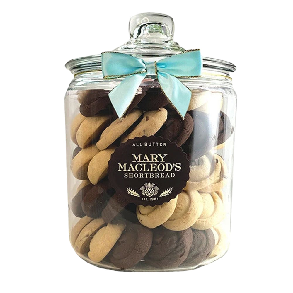 4-Quart Cookie Jar With 82 Chocolate Crunch Shortbread Cookies