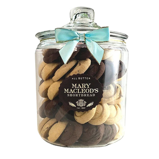 4-Quart Cookie Jar With 82 Chocolate Crunch Shortbread Cookies