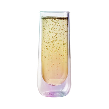 Asobu Iridescent Stemless Champagne Flute