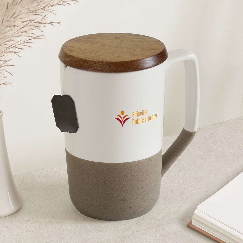 Ceramic Mug With Lid - 16 oz