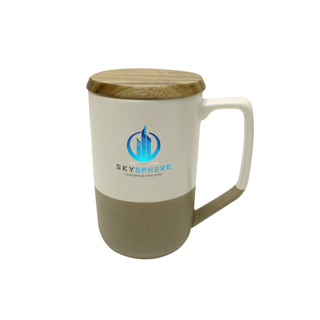 Ceramic Mug With Lid - 16 oz