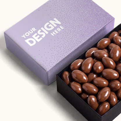 Custom-Lid Chocolate-Covered Almond Box