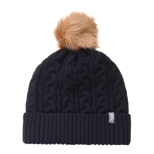 Unisex Acrylic Ribbed Cuff Toque with Pom