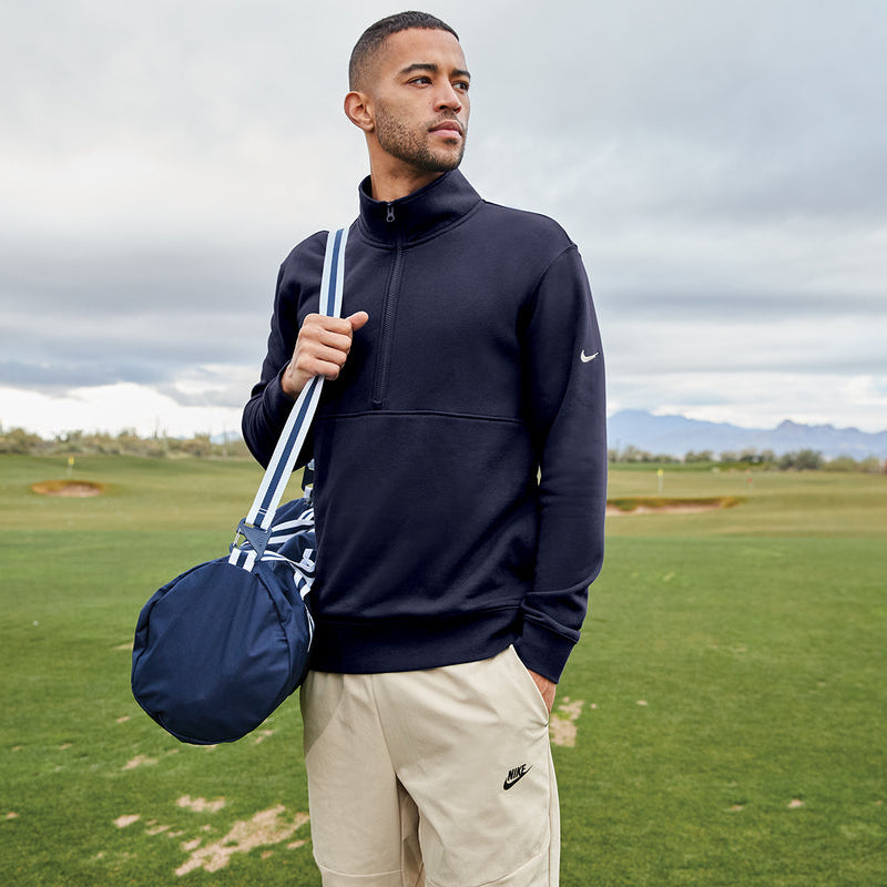 Nike Men's Club Fleece Sleeve Swoosh 1/2 Zip