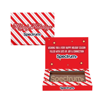 Rectangle Etched Milk Chocolate Bar - Greeting Card Box