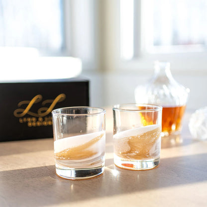 Resin Coated Whisky Glasses (Set Of 2)