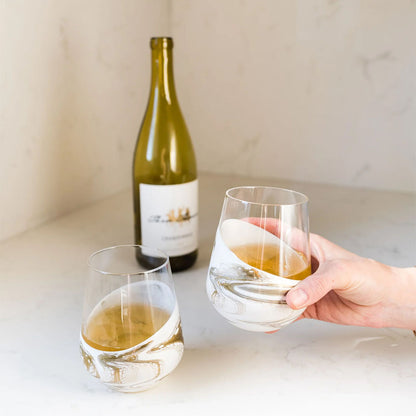 Resin Coated Wine Glasses (Set Of 2)