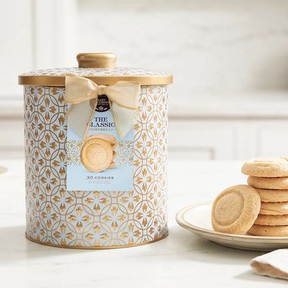 Variety Embossed Tin With 30 Shortbread Cookies