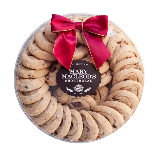 Clear Round With 37 Assorted Shortbread Cookies